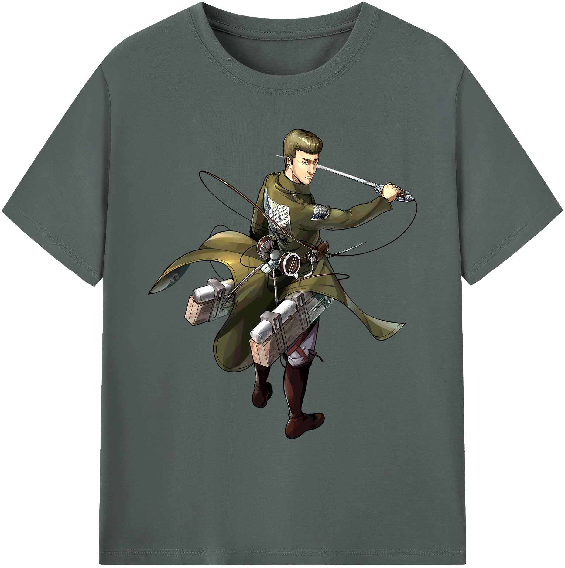 （画像用） 進撃の巨人 Attack on Titan 綿100％ メンズ半袖Tシャツ｜肌触りやわらか＆通気性